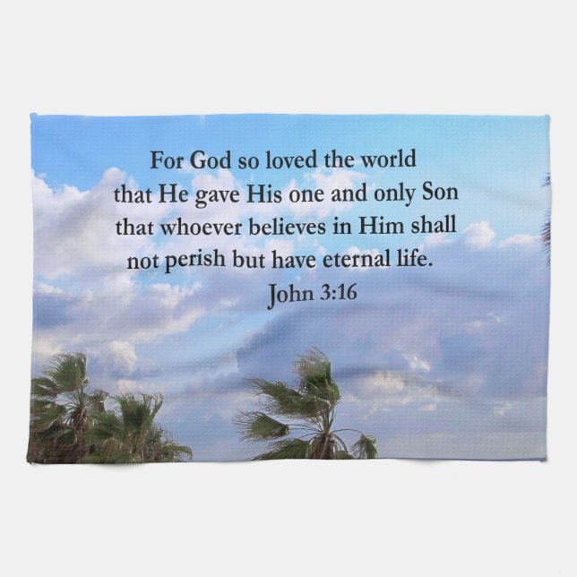 INSPIRIER JOHN 3:16 FOTO GESCHIRRTUCH (Horizontal)