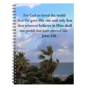 INSPIRIER JOHN 3:16 FOTO NOTIZBLOCK