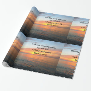 INSPIRIER MATTHEW 19:26 SONNENDESIGN GESCHENKPAPIER