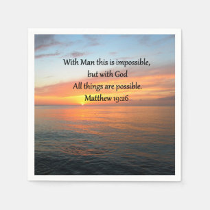 INSPIRIER MATTHEW 19:26 SONNENDESIGN SERVIETTE