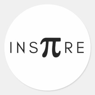 Inspirier Pi Day Mathematics Runder Aufkleber