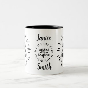 Inspirier, um Personalisierte benutzerdefinierte T Zweifarbige Tasse