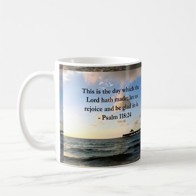 INSPIRIER von PSALM 118:24 VERSE Kaffeetasse (Links)