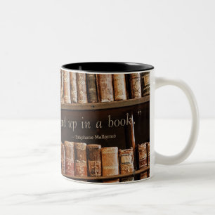 Inspirieren des altes Buch-Zitats Zweifarbige Tasse