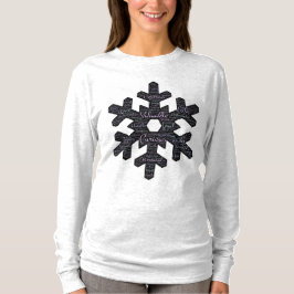 Inspirieren Schneeflocke-Form-des langen Hülsen-T T-Shirt