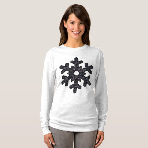 Inspirieren Schneeflocke-Form-des langen Hülsen-T T-Shirt