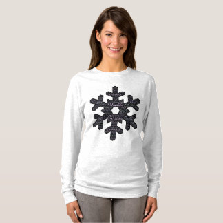 Inspirieren Schneeflocke-Form-des langen Hülsen-T T-Shirt