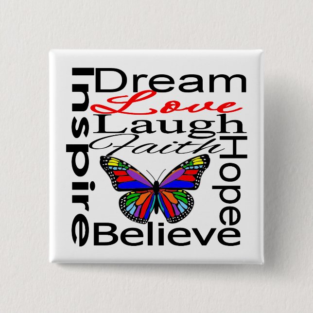 Inspirieren Sie Collage Button (Vorderseite)