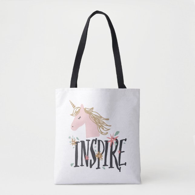 Inspirieren Sie | GoldmähneUnicorn Tasche (Vorderseite)