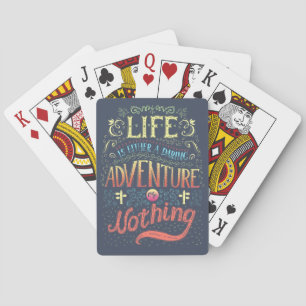 Inspirierend Adventure Quote Spielkarten