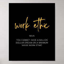 Inspirierend Angebot für Arbeitsethik Poster