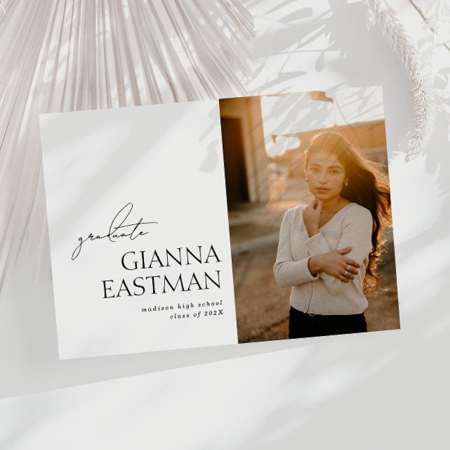 Inspirierend Ankündigung des Abschlusses (Inspiring Graduate Graduation Announcement)