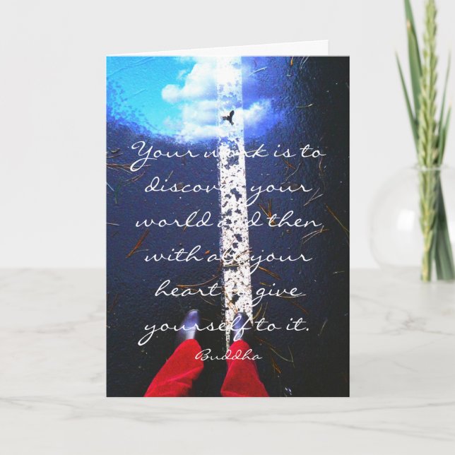 Inspirierend Bild mit Buddha-Zitat Karte (Vorderseite)
