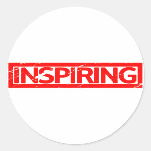 Inspirierend Briefmarke Runder Aufkleber