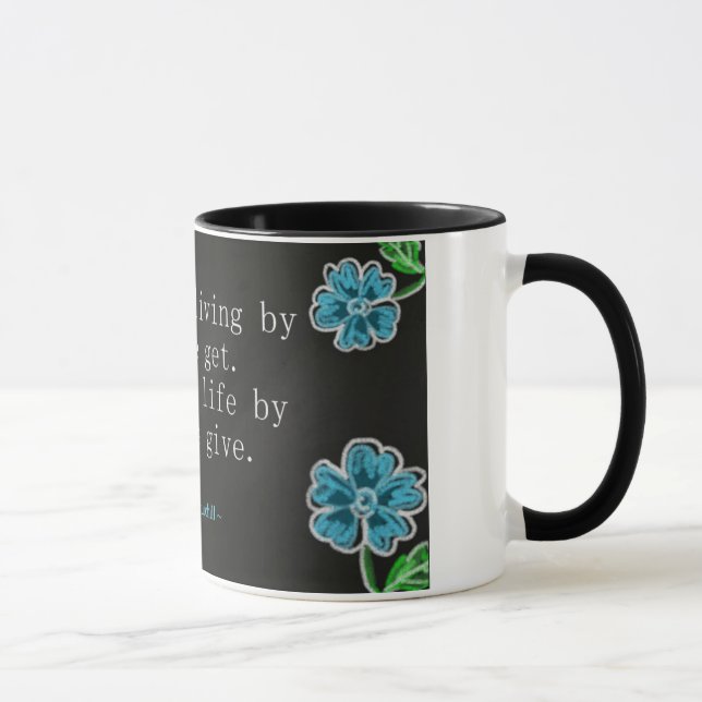 Inspirierend Churchill Leben-Zitat Tasse (Rechts)