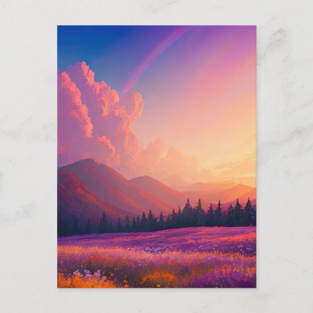 Inspirierend Dämmerung im reizvollen Flortal Postkarte (Vorderseite)