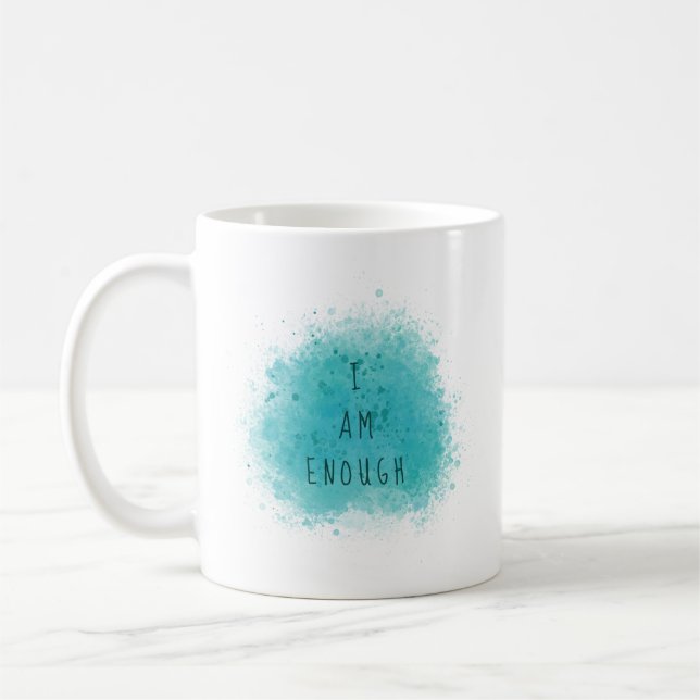 Inspirierend, dass ich genug einfaches Affirmation Kaffeetasse (Links)