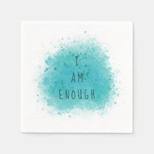 Inspirierend, dass ich genug einfaches Affirmation Serviette