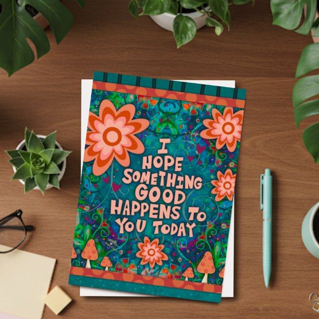 Inspirierend Ermutigungsquote Mushroom Floral Karte (Von Creator hochgeladen)
