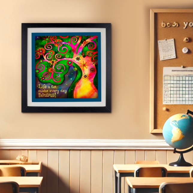 Inspirierend farbenfrohe Trendkultur macht das Leb Poster (Von Creator hochgeladen)
