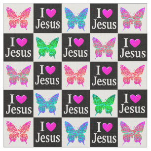 INSPIRIEREND FARBSCHNITT I LIEBE JESUS FABRIC STOFF
