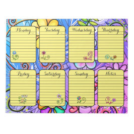 Inspirierend florale Weekly-Planer-Träne aus dem E Notizblock