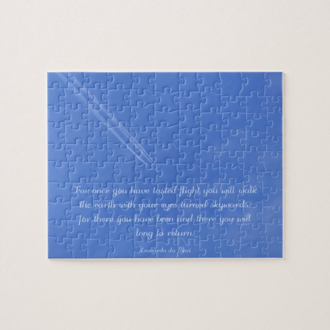 Inspirierend Flugzitat Leonardo da Vincis (Horizontal)