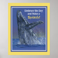 Inspirierend Fun Whale Print - Gelbe Grenze