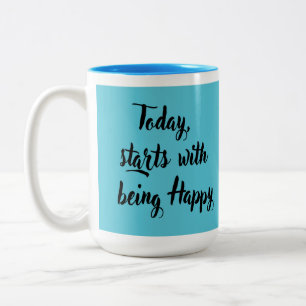 Inspirierend für die tägliche Motivation Zweifarbige Tasse