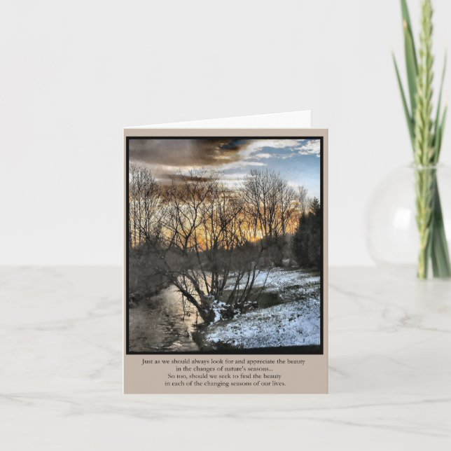 Inspirierend Geschenk-Jahreszeiten unserer Leben Karte (Vorderseite)