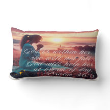 'Inspirierend Glaube' Lumbar Kissen