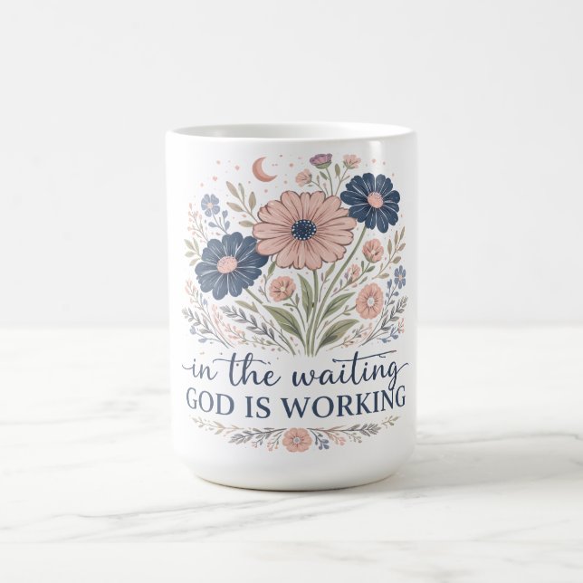 Inspirierend Gott Wartet Kaffeetasse (Mittel)