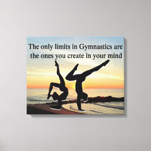 INSPIRIEREND GYMNASTIKQUOTE LEINWANDDRUCK