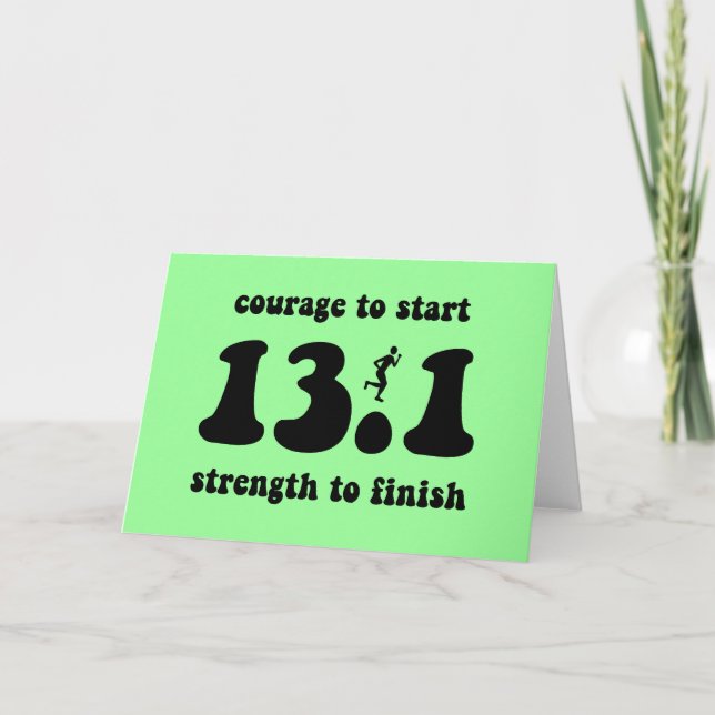 Inspirierend Halbmarathon Karte (Vorderseite)