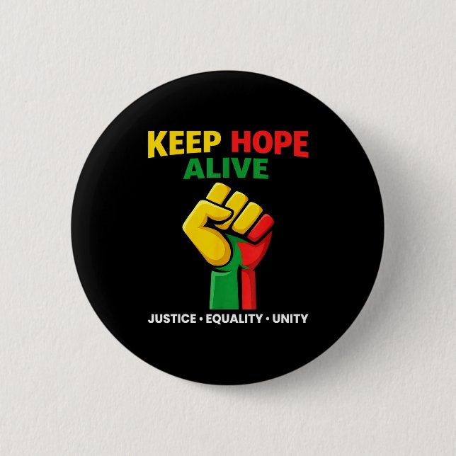 Inspirierend Hoffnung lebendig schwarze Geschichte Button (Vorderseite)
