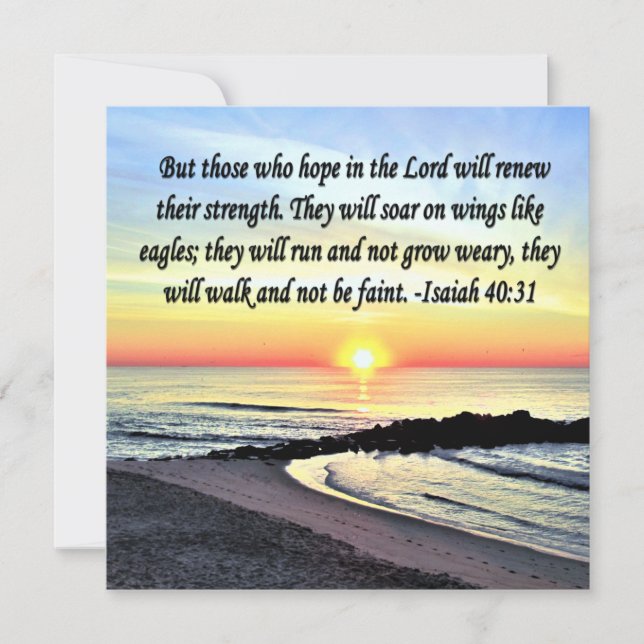 INSPIRIEREND ISAIAH 40:31 EINLADUNG (Vorderseite)