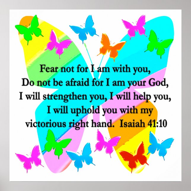 INSPIRIEREND ISAIAH 41:10 BIBLE VERSE DESIGN POSTER (Vorne)