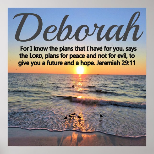 INSPIRIEREND JEREMIAH 29:11 PERSONALISIERT POSTER (Vorne)