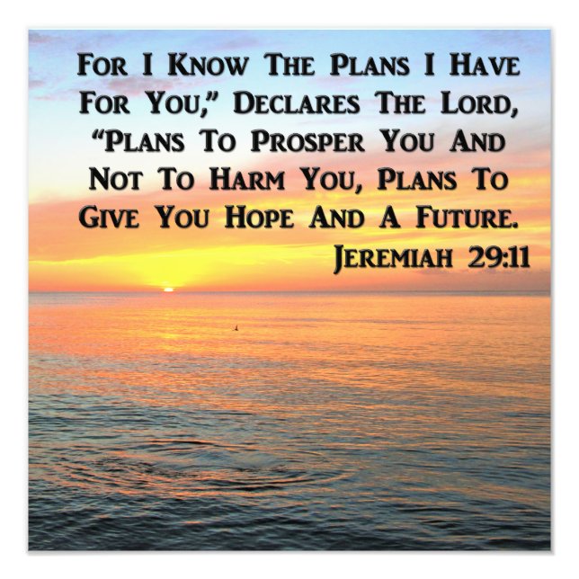 INSPIRIEREND JEREMIAH 29:11 SUNRISE FOTODRUCK (Vorne)
