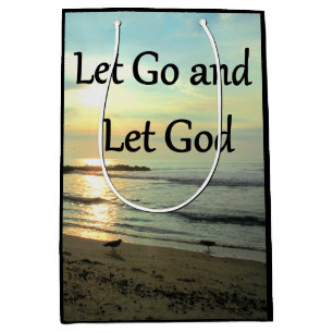 INSPIRIEREND LASS GO UND LASSEND GOD-FOTO MITTLERE GESCHENKTÜTE