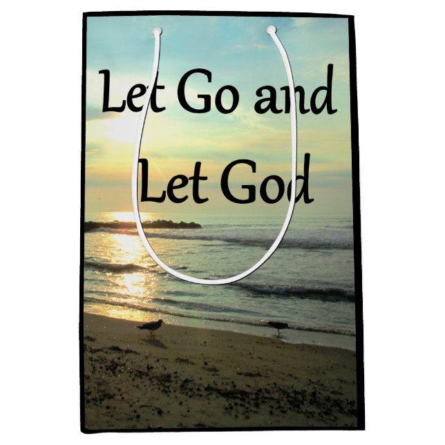 INSPIRIEREND LASS GO UND LASSEND GOD-FOTO MITTLERE GESCHENKTÜTE (Vorderseite)