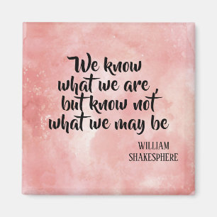 Inspirierend Leben-Zitat Shakespeare Magnet