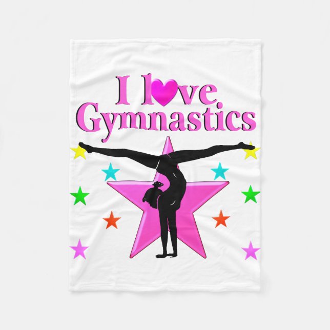 INSPIRIEREND LIEBE GYMNASTICS-DESIGN FLEECEDECKE (Vorderseite)