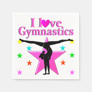 INSPIRIEREND LIEBE GYMNASTICS-DESIGN SERVIETTE