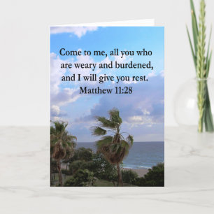 INSPIRIEREND MATTHEW 11:28 SCRIPTURE-DESIGN KARTE