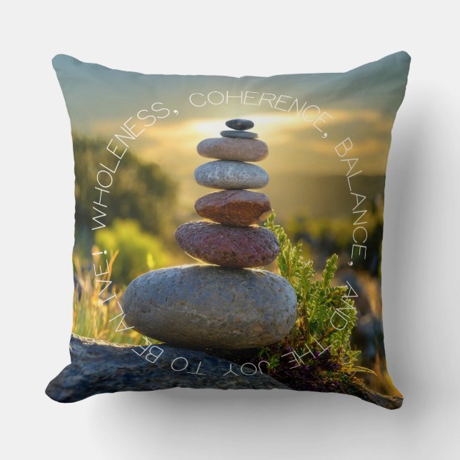 inspirierend, mediativ, aufregend kissen (Vorderseite)