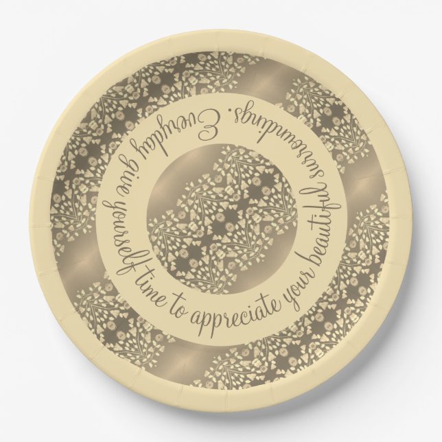 Inspirierend modernes Design Pappteller (Vorderseite)