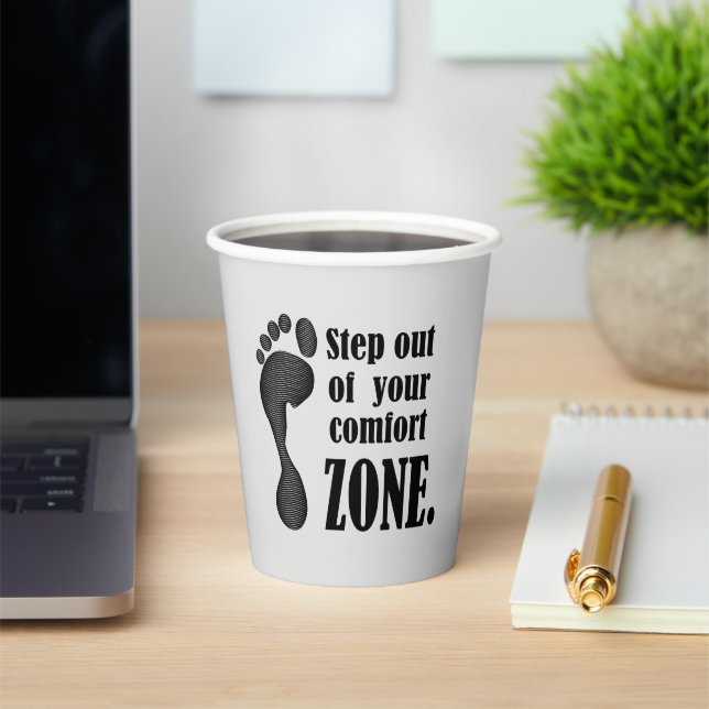 Inspirierend modernes Schwarzweiß-Grau-Papier-Bech Pappbecher (InSitu)