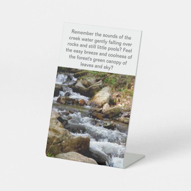 Inspirierend Motivierend Wasserfallwald Sockelschild (Vorderseite)