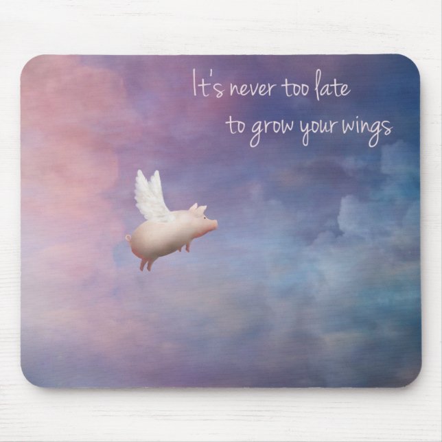 Inspirierend Mousepadfliegen Schwein Mousepad (Vorne)